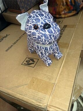 Navy and White Logo Bulldog plushie
